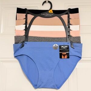 Lady Princess Women’s Seamless Bikini Panties - Blue